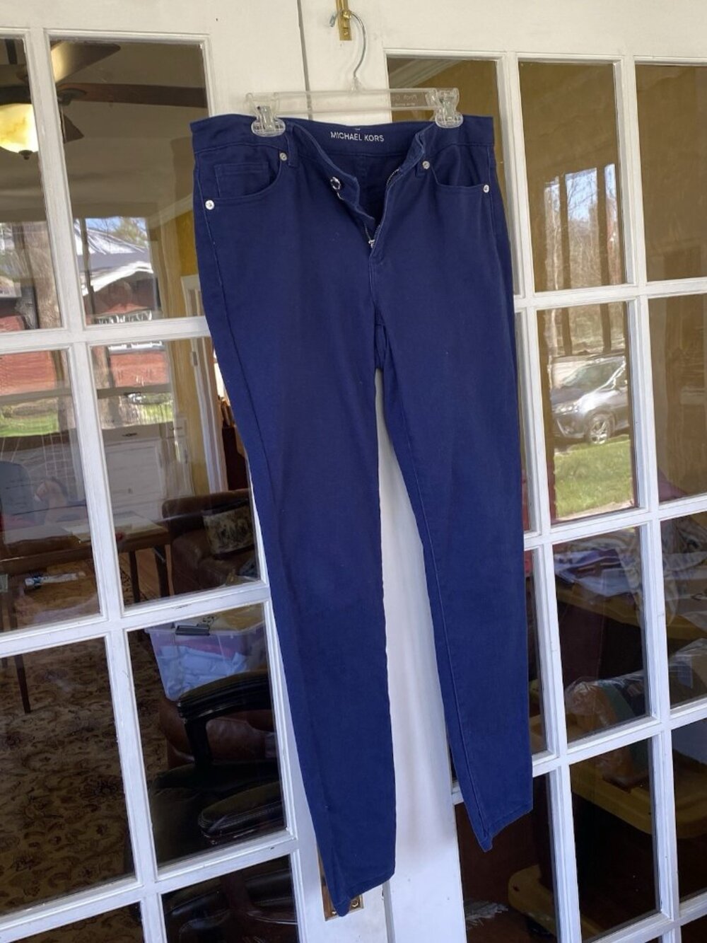 Women's Michael Kors blue jeans Size 8 skinny beautiful Blue very nice